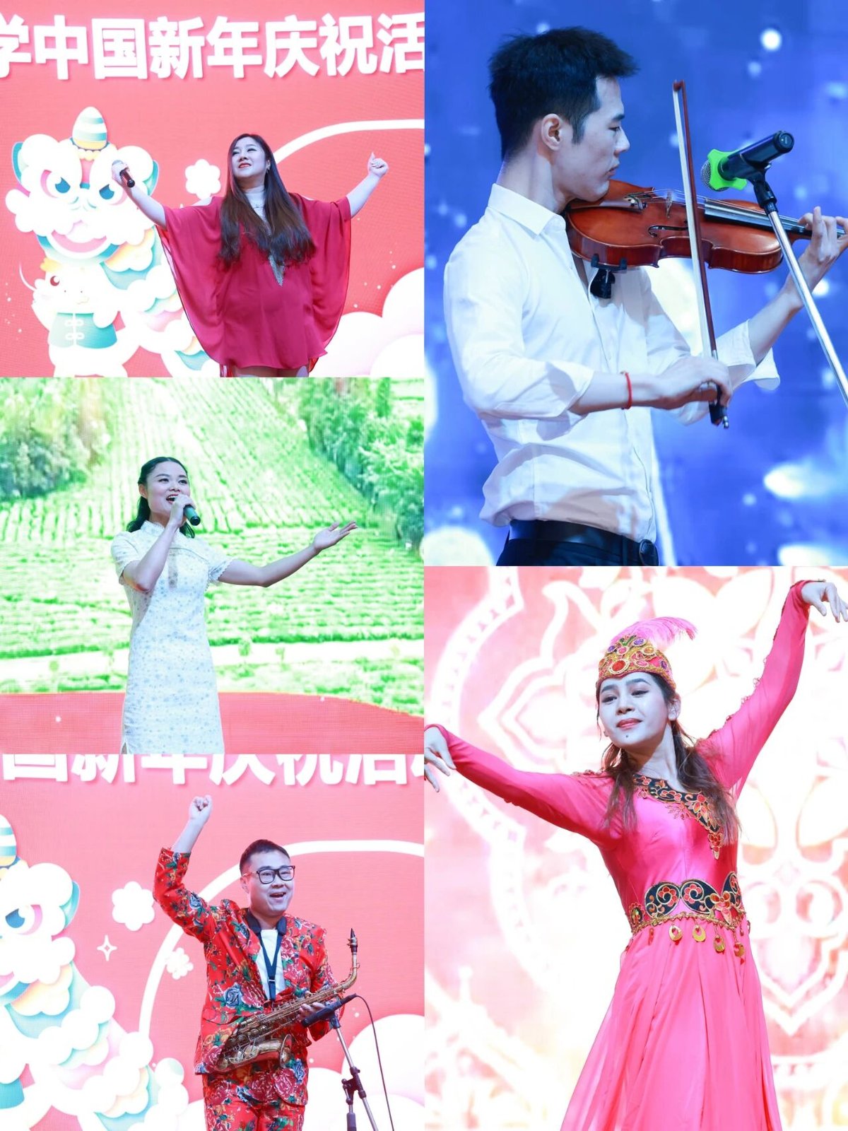 中国新年庆祝活动千人齐唱《歌唱祖国》，校长邦云向中国留学生拜年 现场照片 7